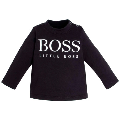 Футболка с длинным рукавом Little Boss Крошка Я 9096405 черная 1